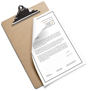 Clipboard cu un document