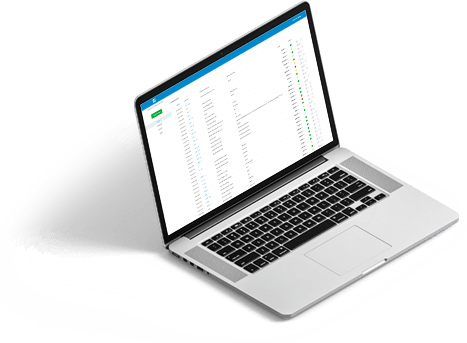 Laptop cu screenshot din aplicaţie